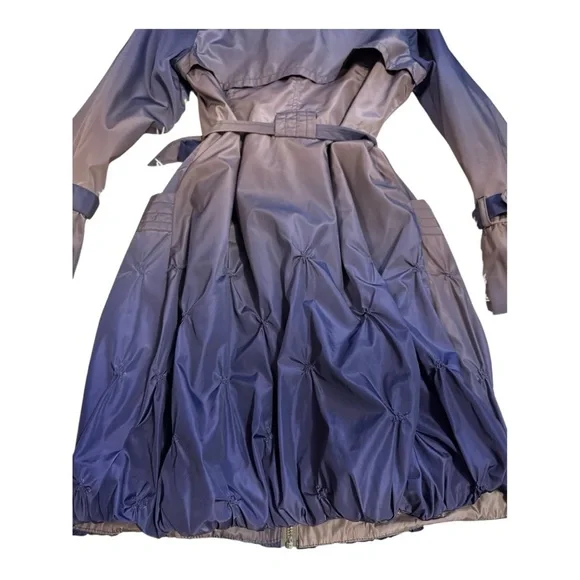 Elegant Blue Trench Coat - Picture 3 of 5